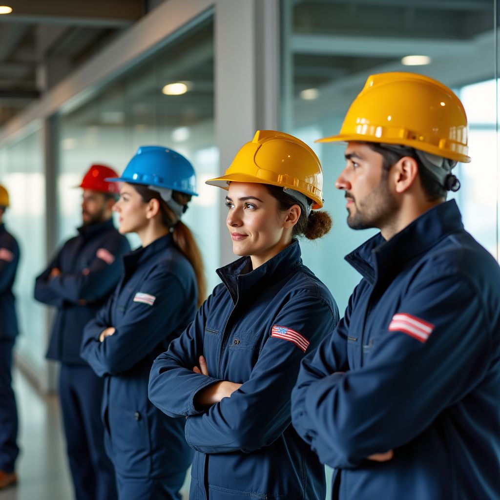 Equipo de profesionales del sector petrolero